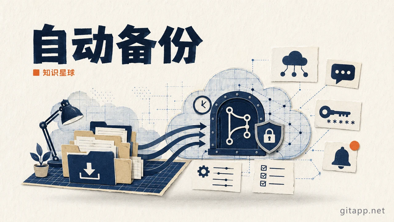 知识星球导出文件怎么自动异地备份?Windows 计划任务加 GitHub 私有仓库